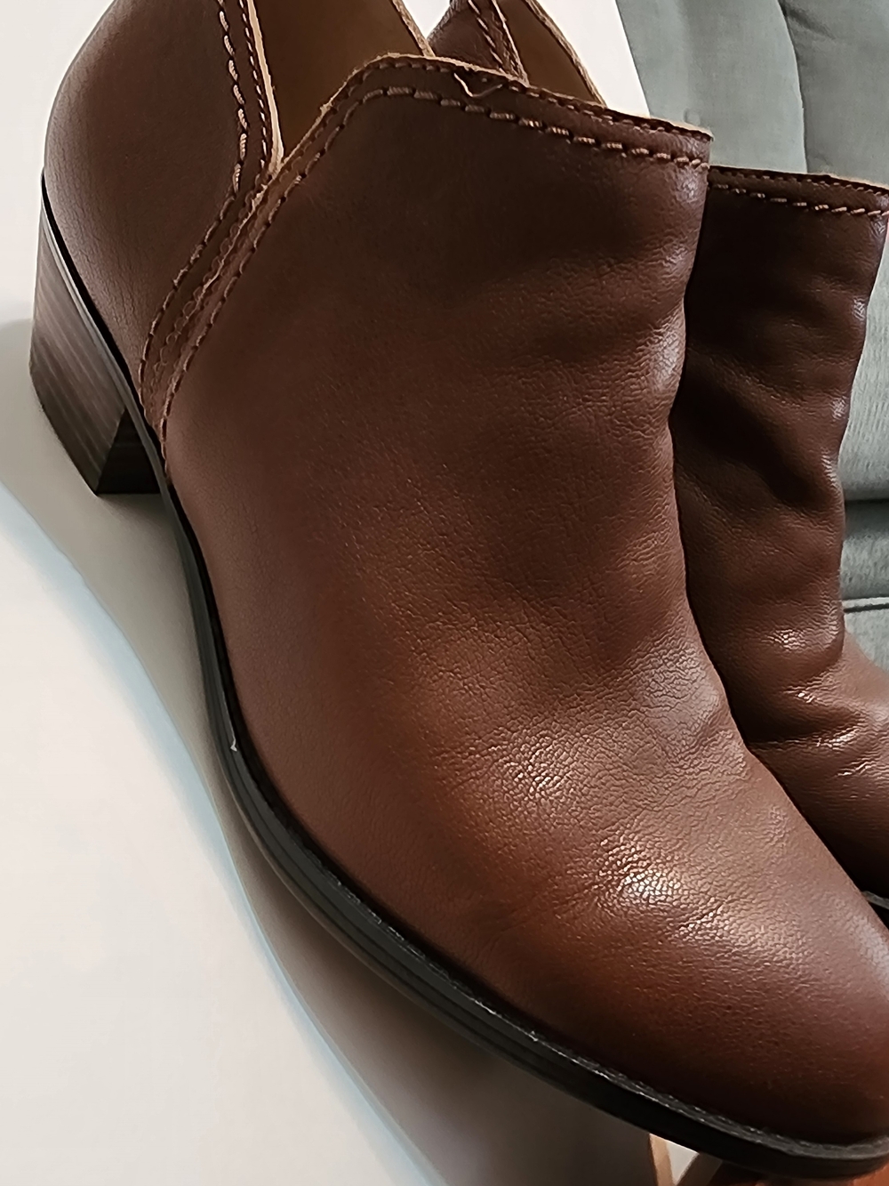 Naturalizer Brown Leather Ankle Booties